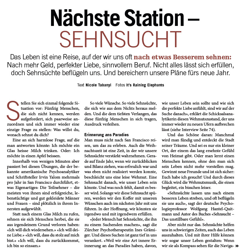 sehnsucht artikel